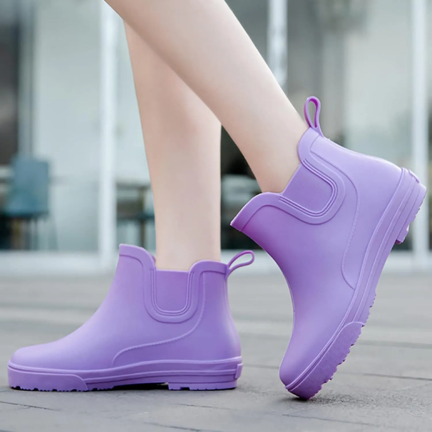 Rain Boots Women Non Slip Detachable With Cotton Inside Rain Boots Outdoor Rubber Water Shoes Mens Boots