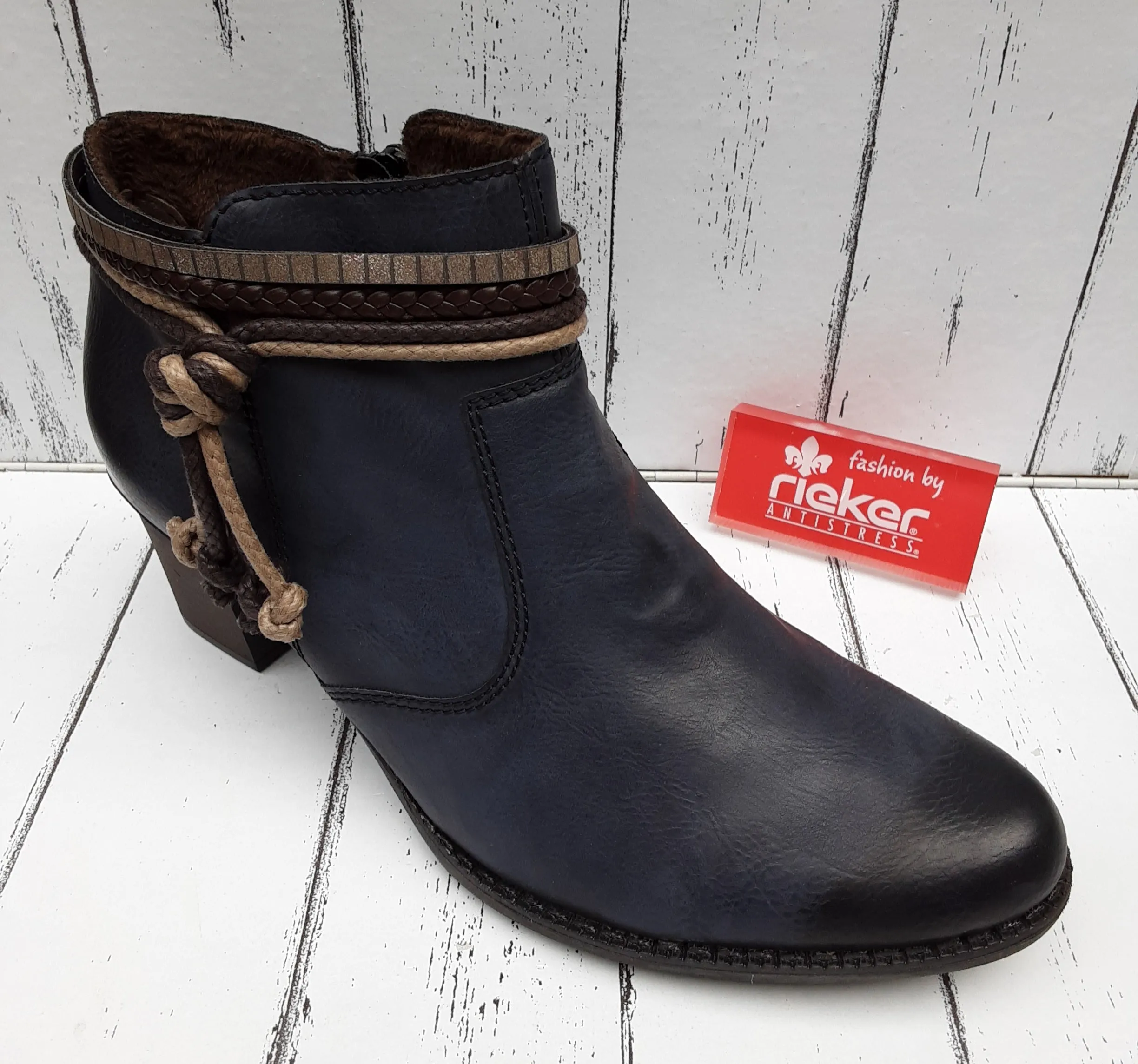 RIEKER - L7658-14 - ANKLE BOOT - Blue