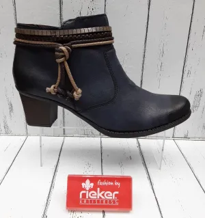 RIEKER - L7658-14 - ANKLE BOOT - Blue