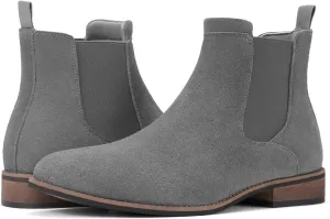 Rollda Mens Chelsea Boots Casual Ankle Boots Dress Boots Elastic Slip on Boots for Men