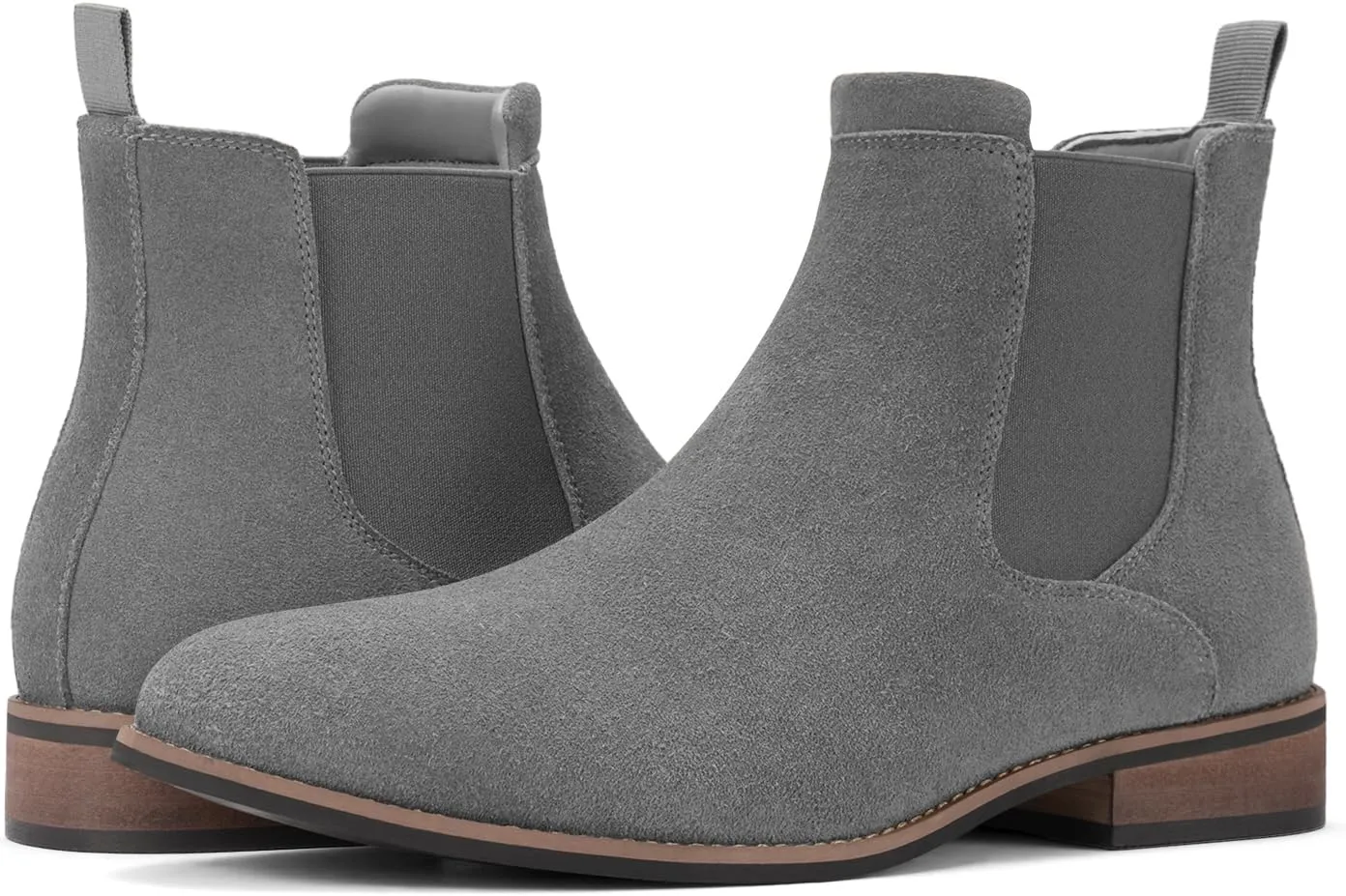 Rollda Mens Chelsea Boots Casual Ankle Boots Dress Boots Elastic Slip on Boots for Men