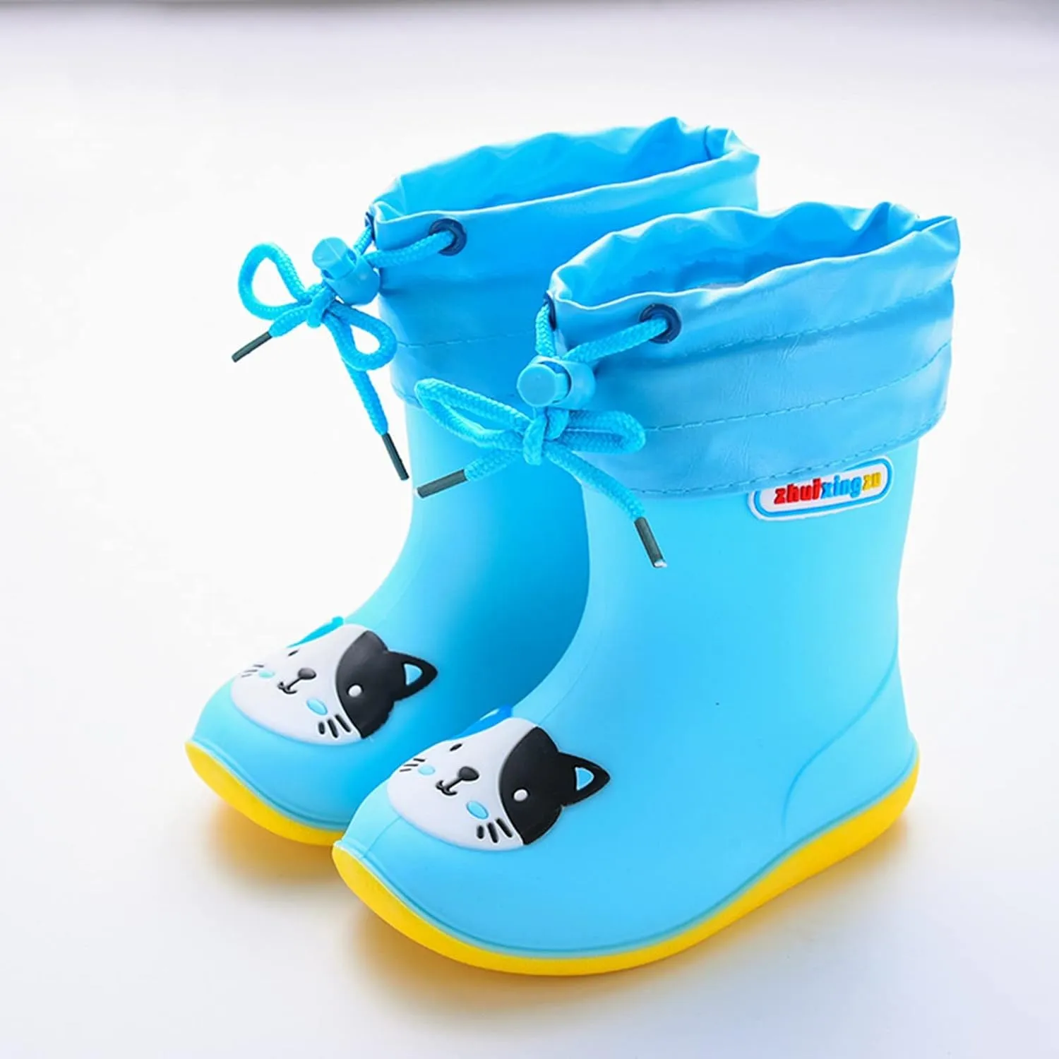 Rubber Rain Boots for Kids Waterproof Rubber Boots Boys and Girls Solid & Printed Rainboots for Toddlers and Kids
