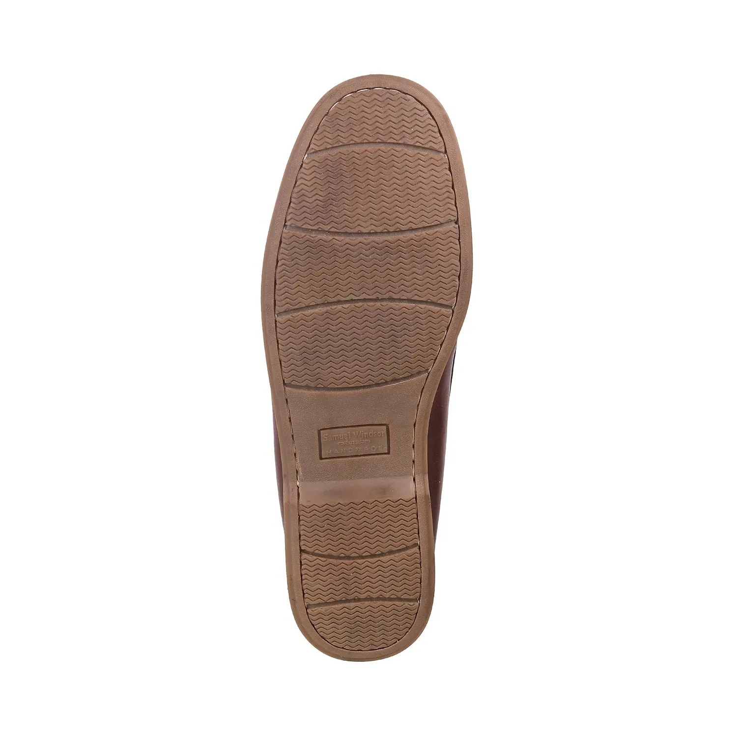 Samuel Windsor - 70 Big Size Wide Width Brown Leather Slip-On Loafer For Men