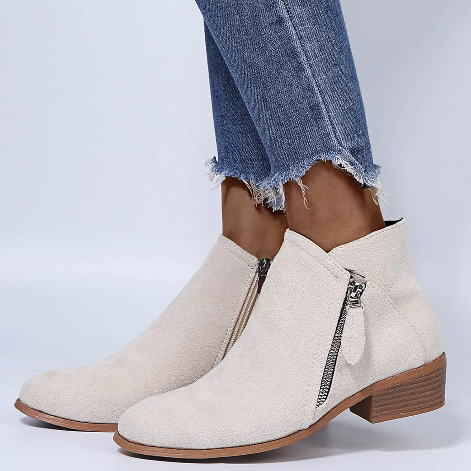 SBGMoSJ Black Ankle Boots for Women Low Heel Grey Women Ankle Boots Stiletto 3 Inch Flat Denim Boots for Women Ankle Booties Booties Black Women Turquoise Boots for Women Western