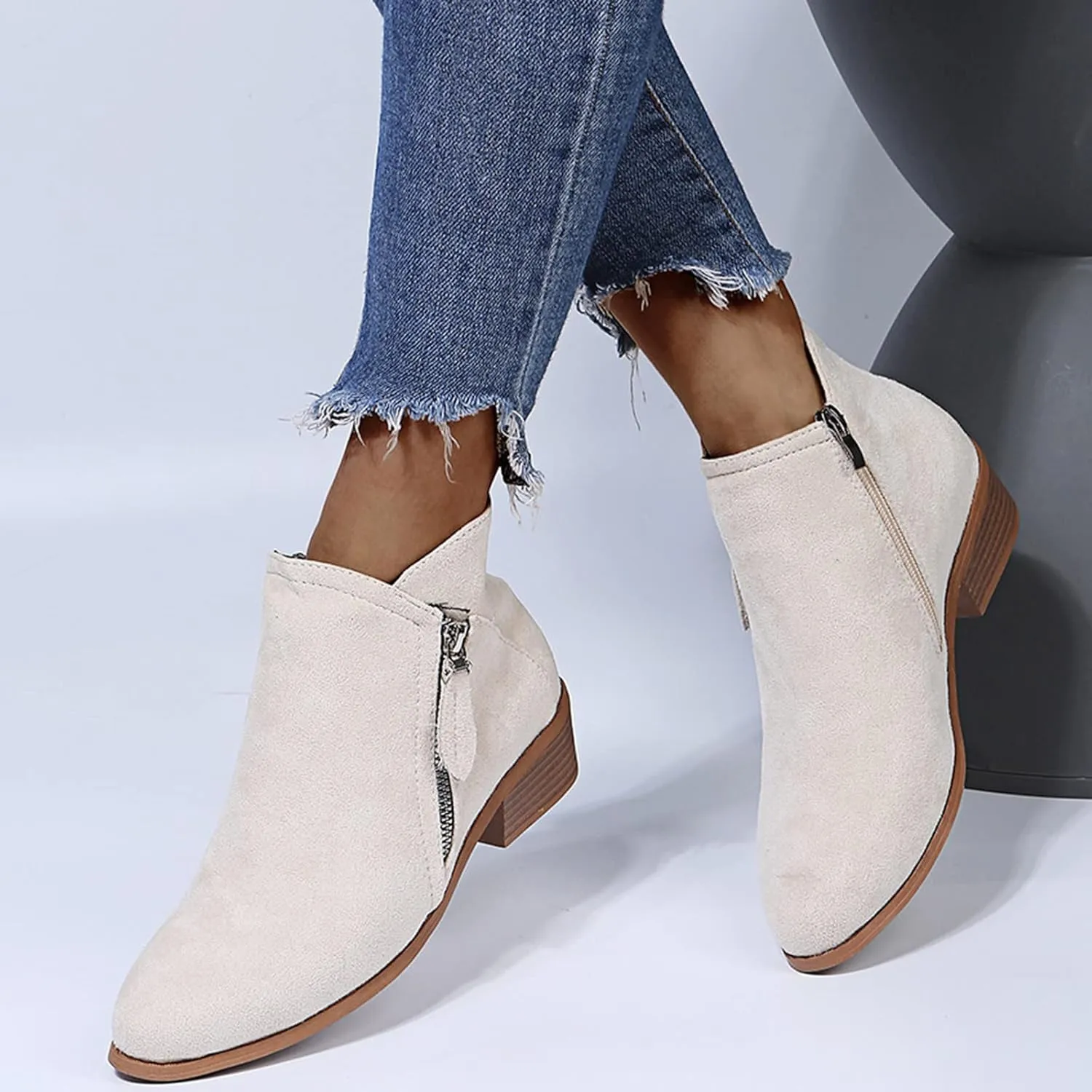 SBGMoSJ Black Ankle Boots for Women Low Heel Grey Women Ankle Boots Stiletto 3 Inch Flat Denim Boots for Women Ankle Booties Booties Black Women Turquoise Boots for Women Western