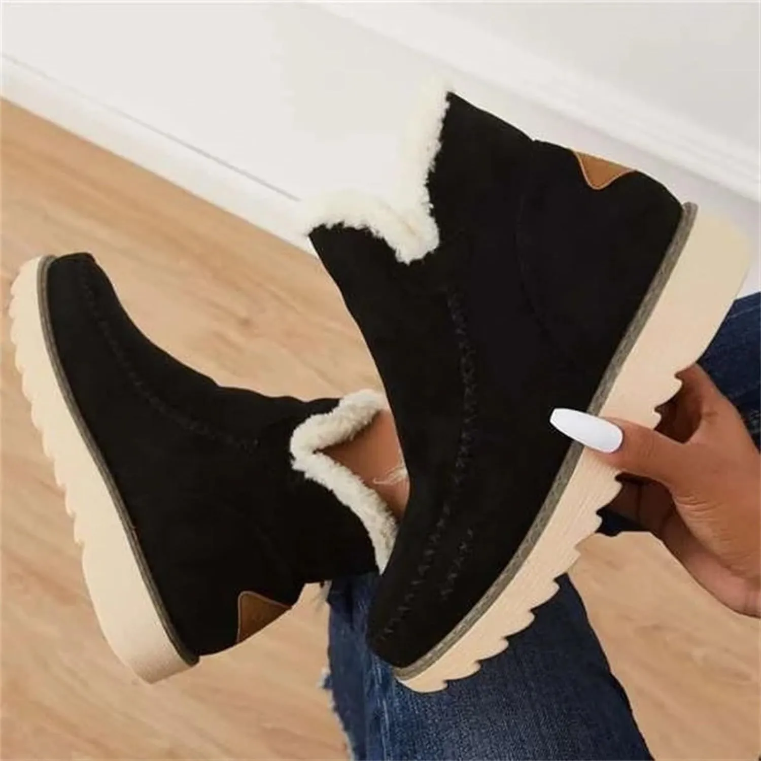 SBGMoSJ Snowboarding Boots Womens Womens Winter Boots Size 12 Wide Calf Winter Boots for Women Outdoor Boots Women Knee High Botas De Mujer Para El Frio Con Plataforma