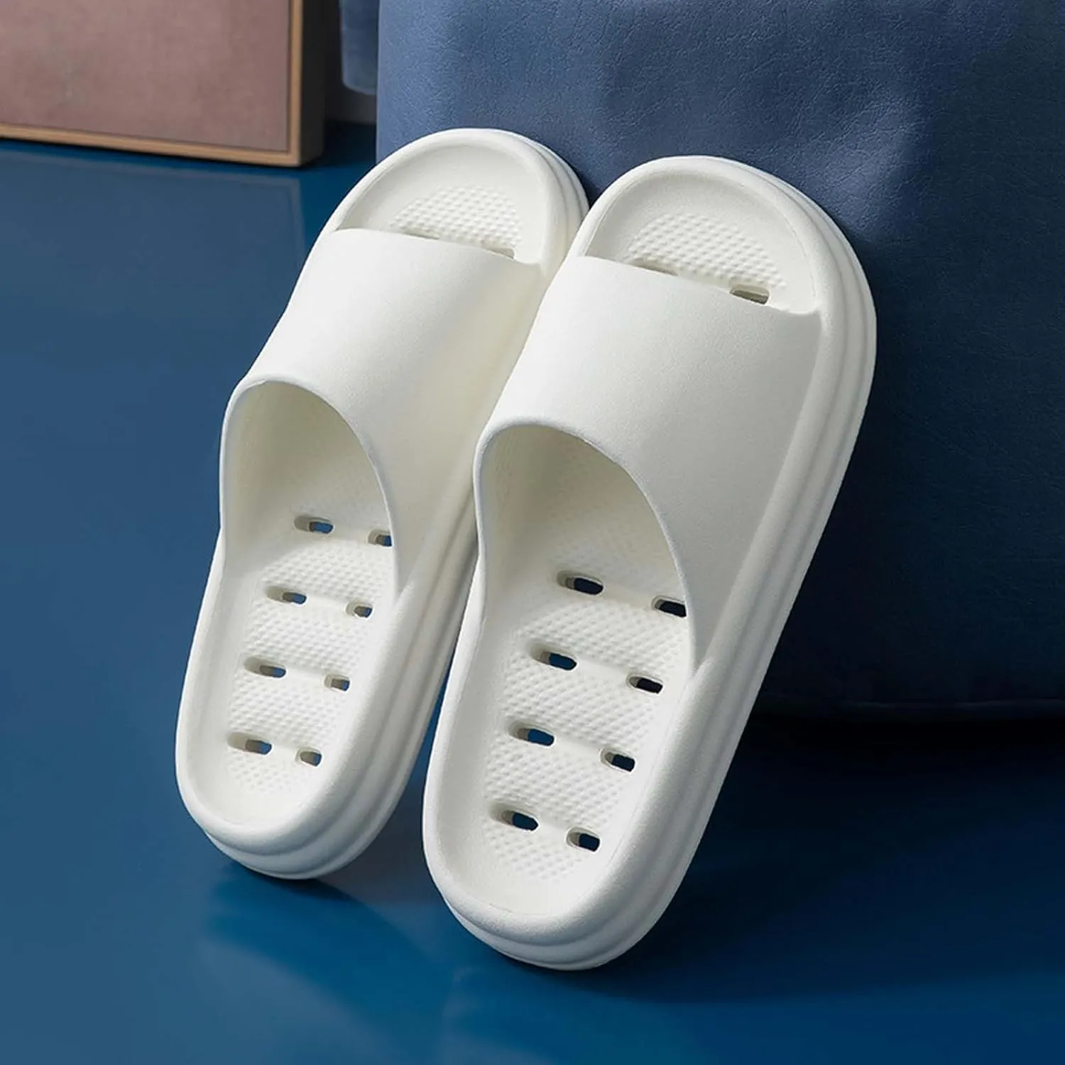 Shower Shoes For Women And Men Massage Pool Slides Soft Comfortable Slip Slides Extra Wide Slippers for Women And Men
