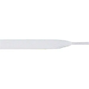 Skateboard Flat 1/2" - White (12 Pair Pack) Shoelaces