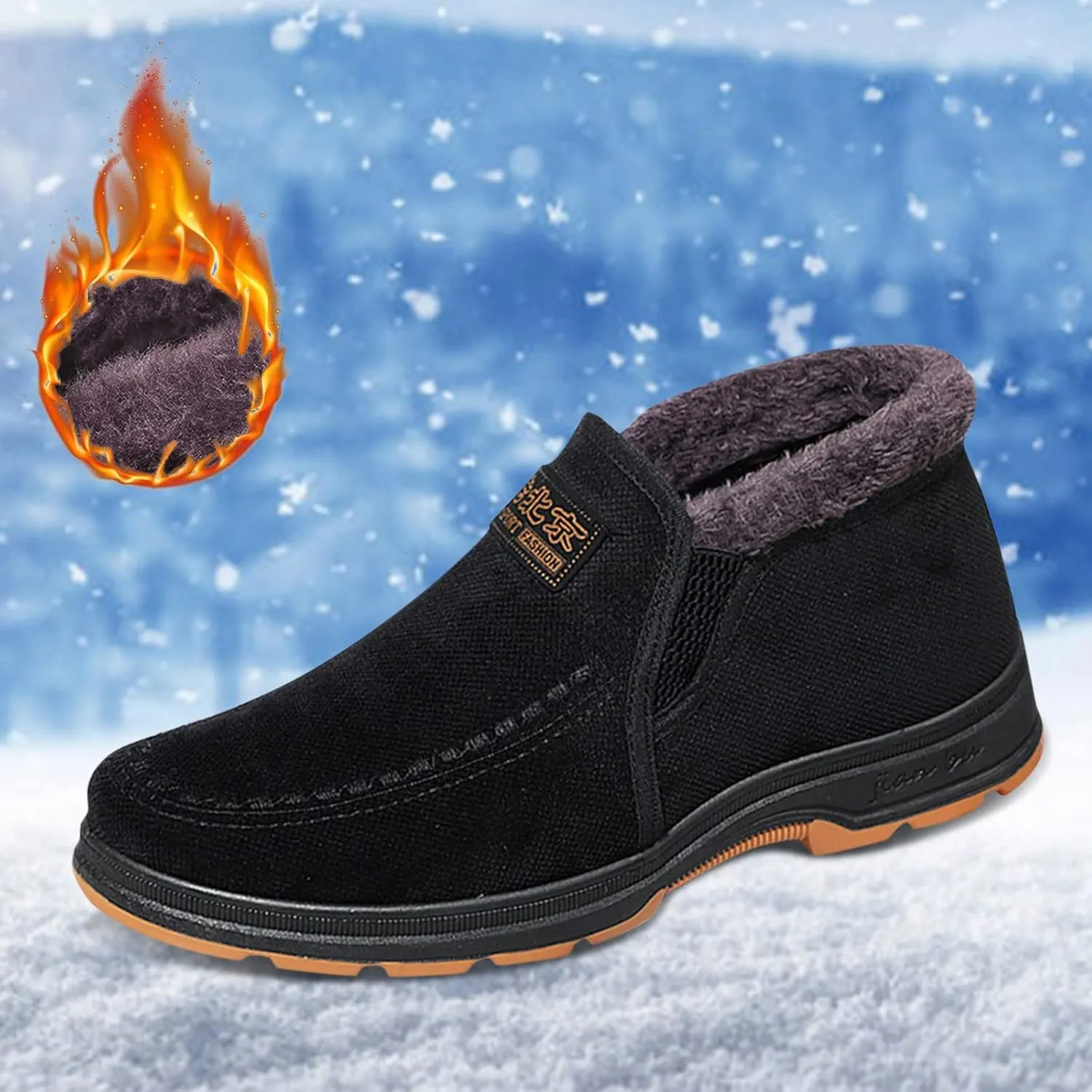 Slip on Winter Boots for Women Wide Width Womens Winter Duck Boots Waterproof Cold Weather Snow Boots Woman Boots Winter Outdoor Boots Women Warm Botas De Hule TRmicas Para Mujer De Trabajo Amarillo