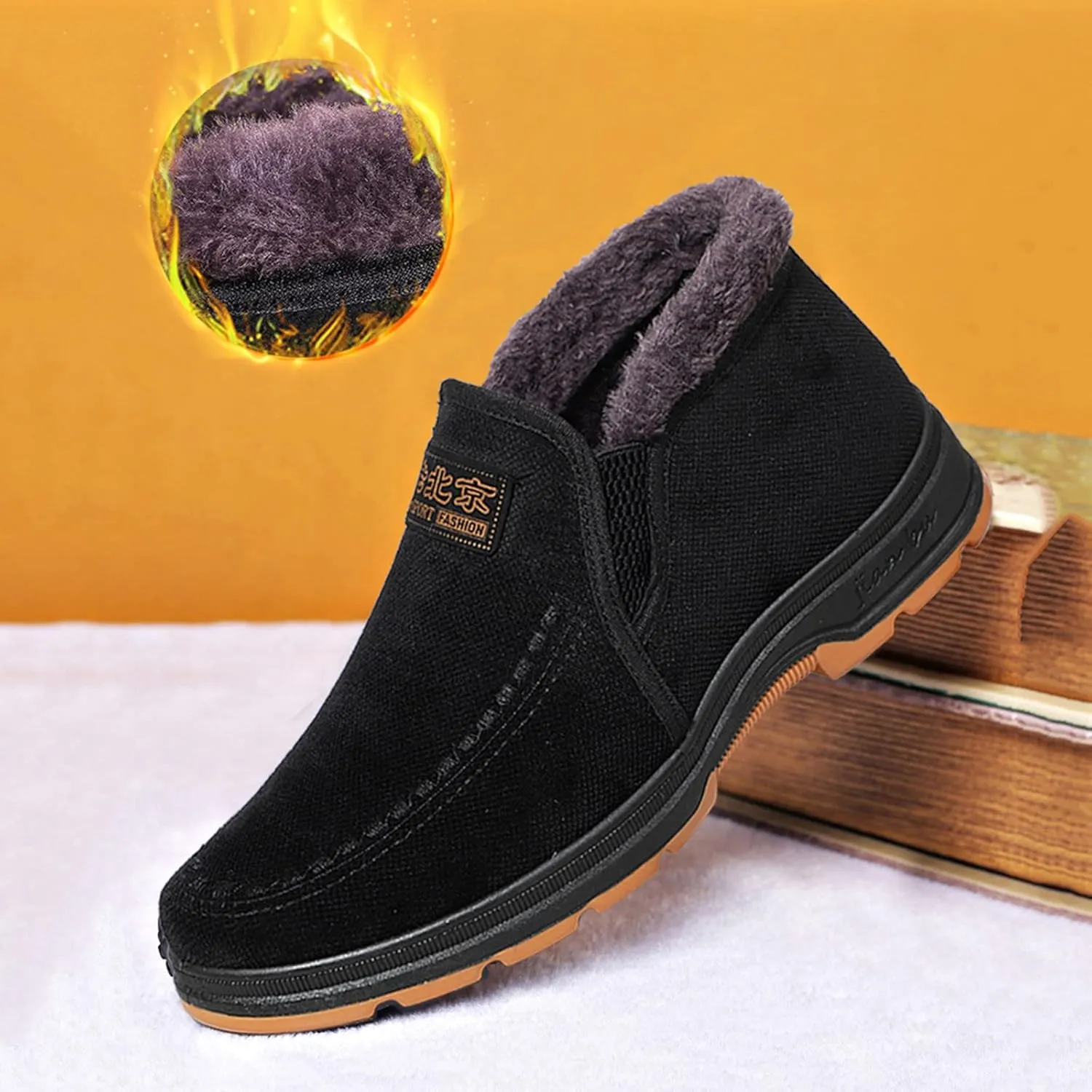 Slip on Winter Boots for Women Wide Width Womens Winter Duck Boots Waterproof Cold Weather Snow Boots Woman Boots Winter Outdoor Boots Women Warm Botas De Hule TRmicas Para Mujer De Trabajo Amarillo