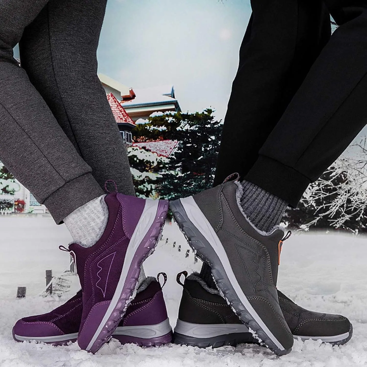 Slip on Winter Boots for Women Wide Woman Snow Boots Size 12 Fur Boots for Women Winter Y2k Winter White Ankle Boots for Women Botas Para El Frio De Mujer Elegantes