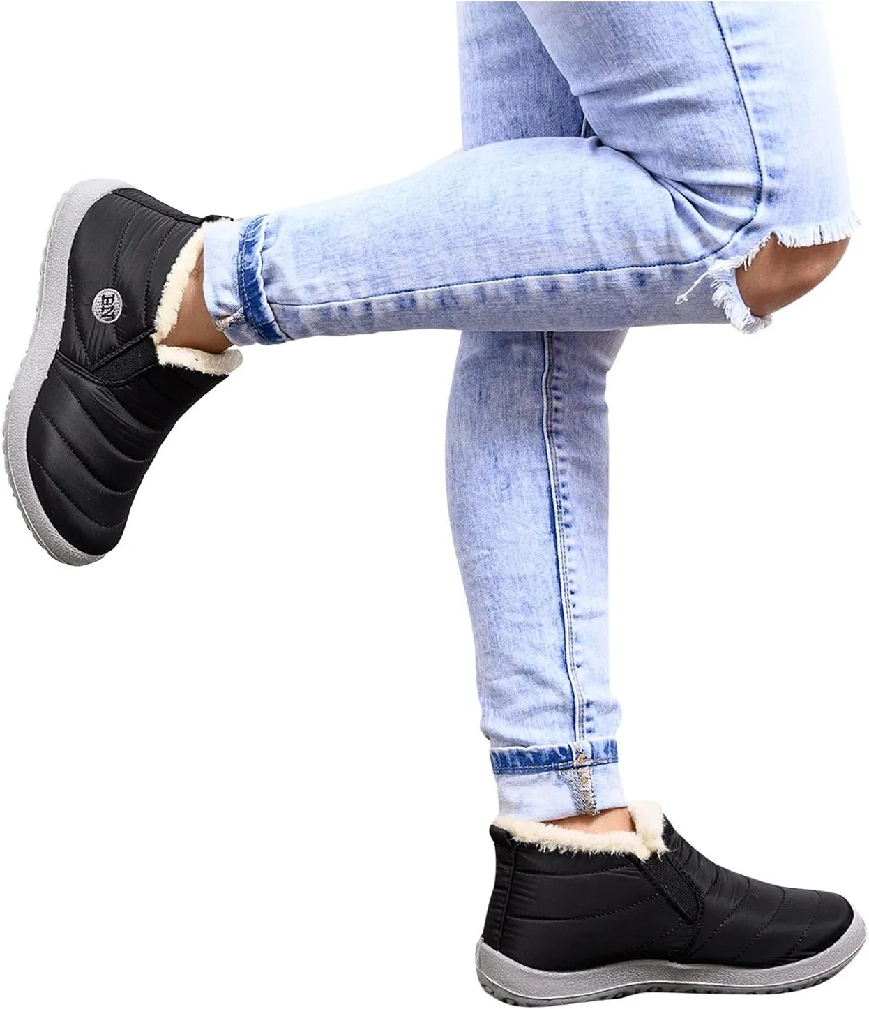 Snow Boot for Women Women's Mid Calf Snow Boots Waterproof Womens Size 12 Wide Snow Boots Chunky Heel Winter Boots for Women Womens Tall Winter Boots