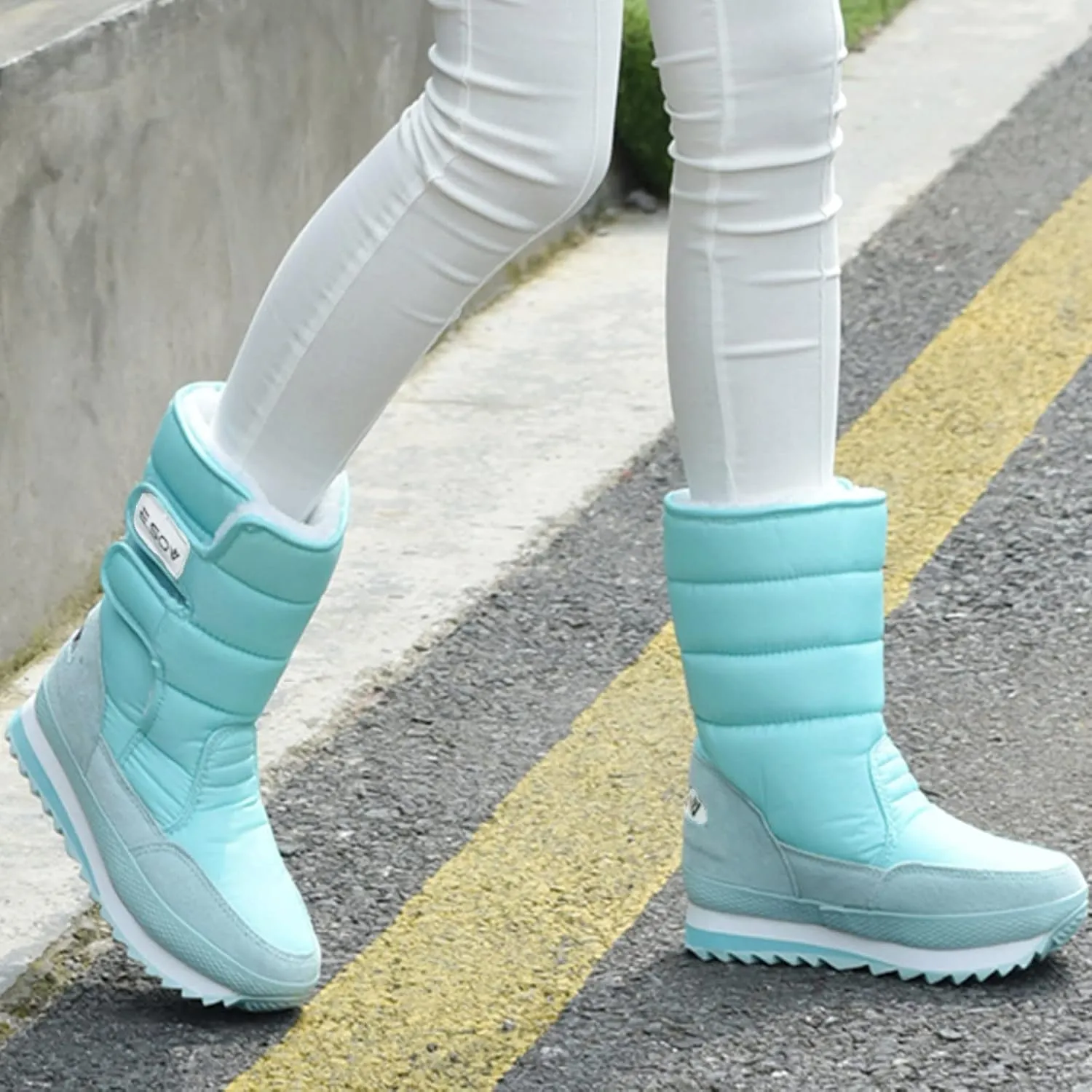 Snow Winter Boots for Women 9 1/2 Wide Zipper Up Waterproof Womens Snow Boots Wide Ladies Winter Boots Waterproof Cold Weather Women's Winter Boots Wide Width Botas De Nieve Para Mujer Elegantes