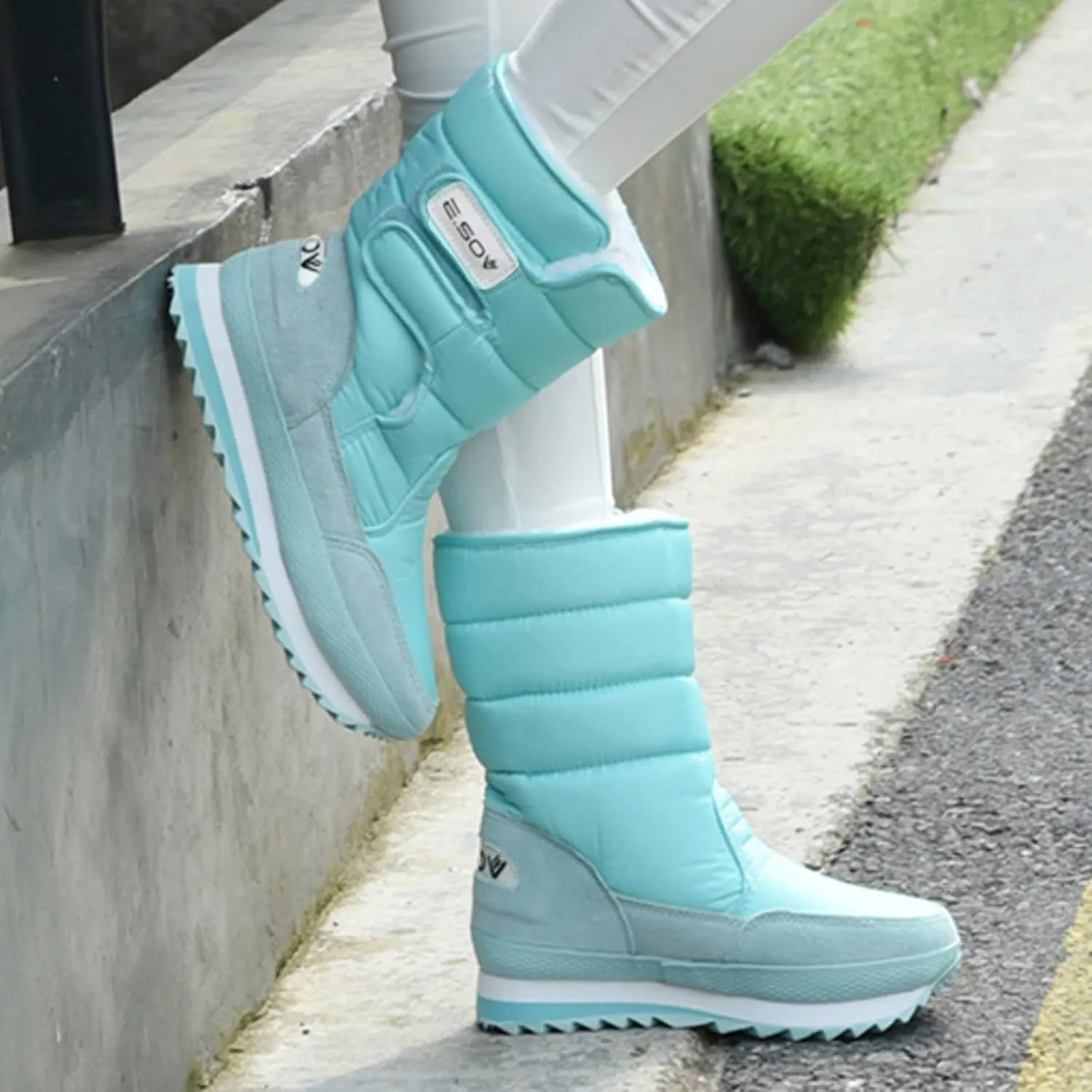 Snow Winter Boots for Women 9 1/2 Wide Zipper Up Waterproof Womens Snow Boots Wide Ladies Winter Boots Waterproof Cold Weather Women's Winter Boots Wide Width Botas De Nieve Para Mujer Elegantes