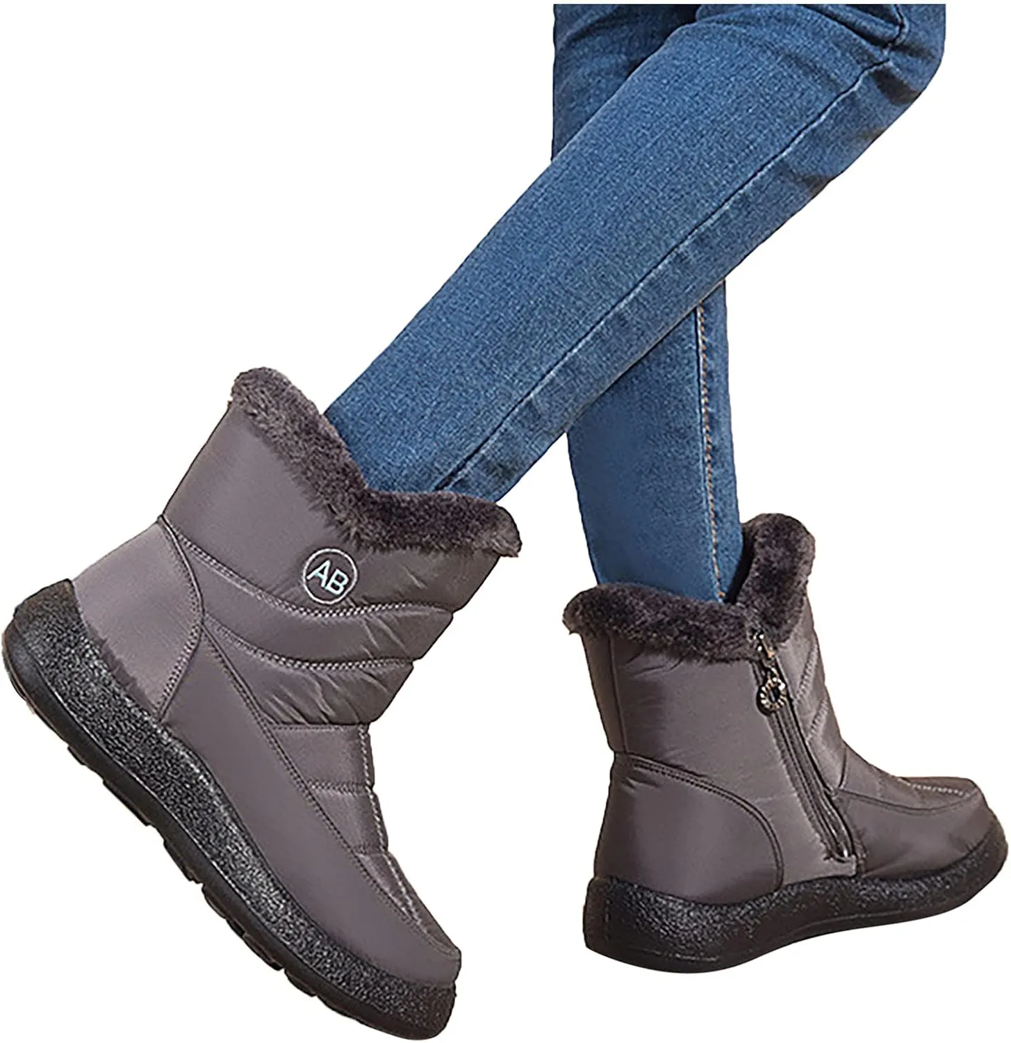 Snowboarding Boots Womens Black Womens Waterproof Snow Boots Tall Waterproof Snow Boots Women Pull on Women's Winter Booties and Ankle Boots Womens Winter Ankle Boots