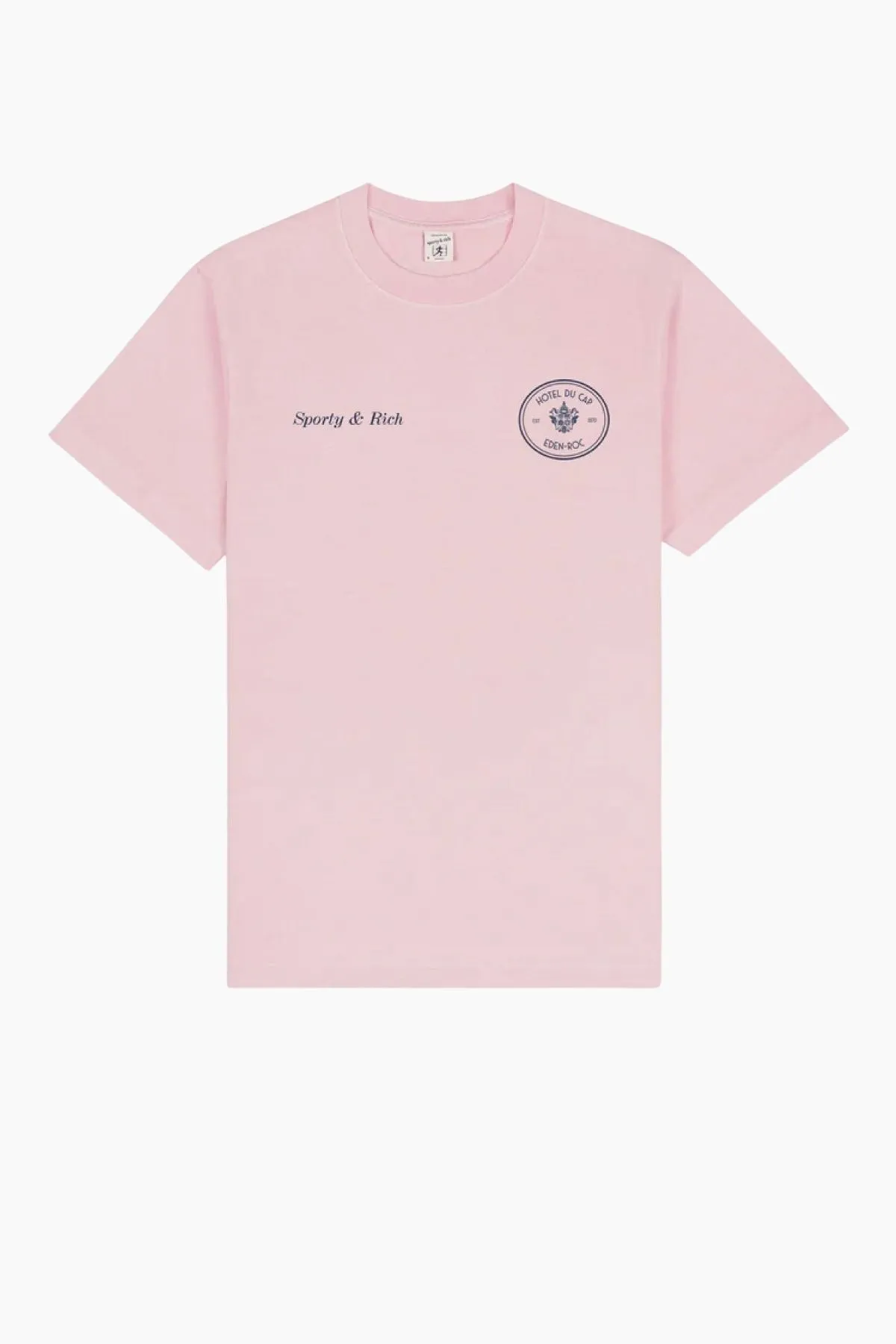 Sporty & Rich Hotel du Cap T-Shirt - Eden Pink/ Navy