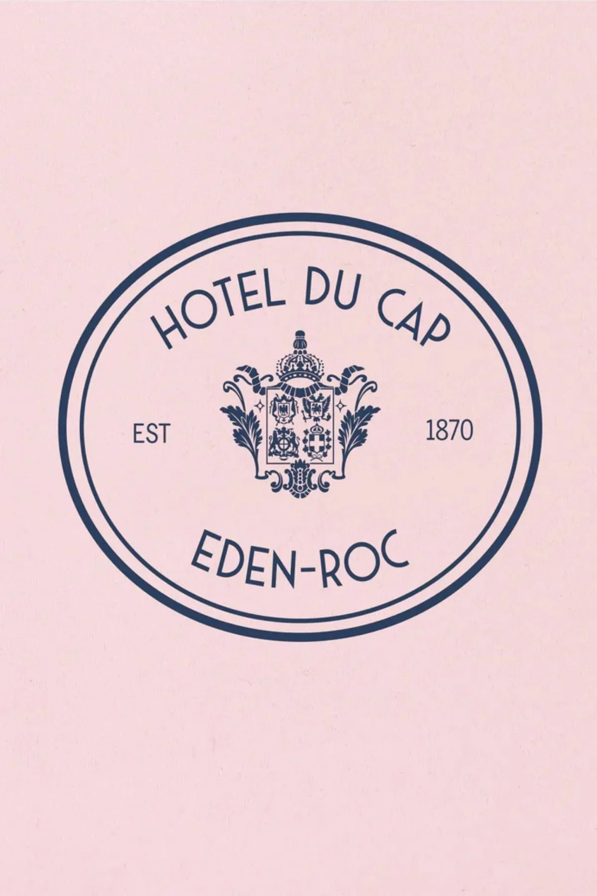 Sporty & Rich Hotel du Cap T-Shirt - Eden Pink/ Navy