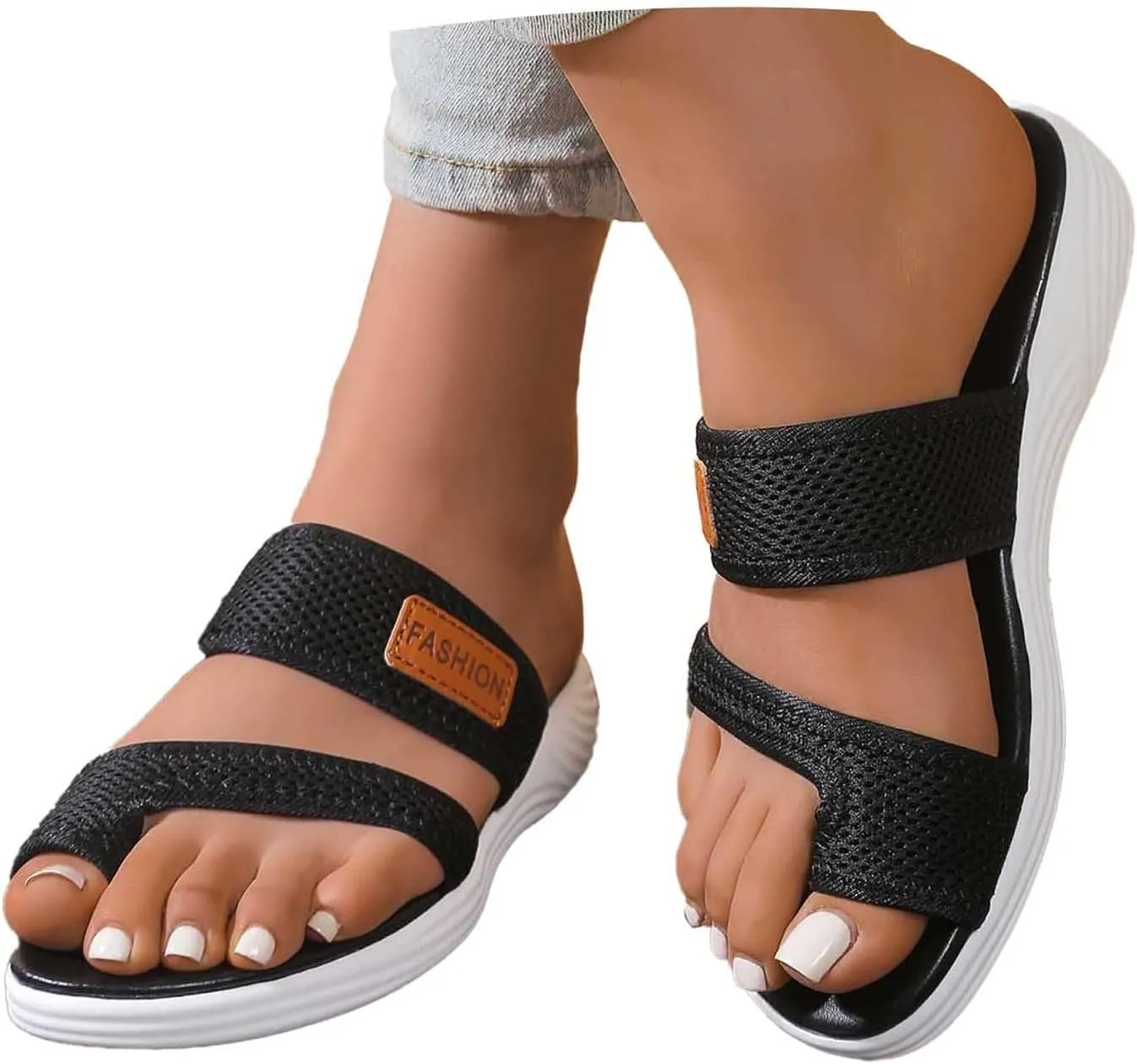 Summer Sandals for Women 2025 Extra Wide Beach Breathable Comfortable Mesh Hollow Slide Sandls Orthopedic Shoes