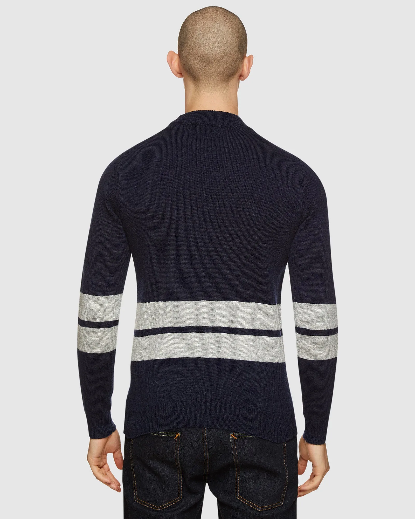 Theo Striped Lambswool Crew Neck