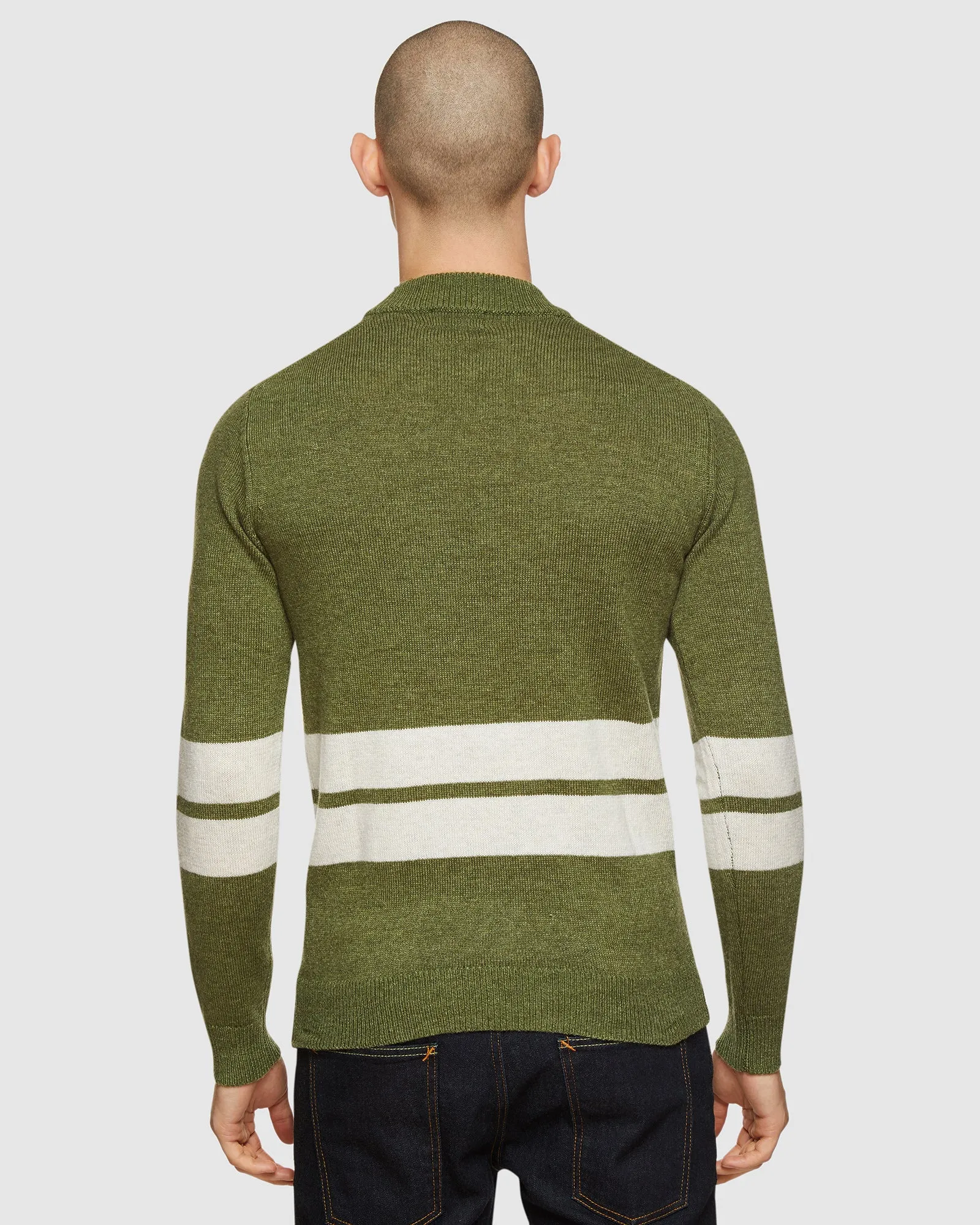 Theo Striped Lambswool Crew Neck