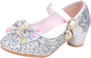 Toddler Girl Dress Shoes Kids Bowknot Girls Sandals Shoes Single Crystal Princess Bling Pearl Infant Baby White Shoes