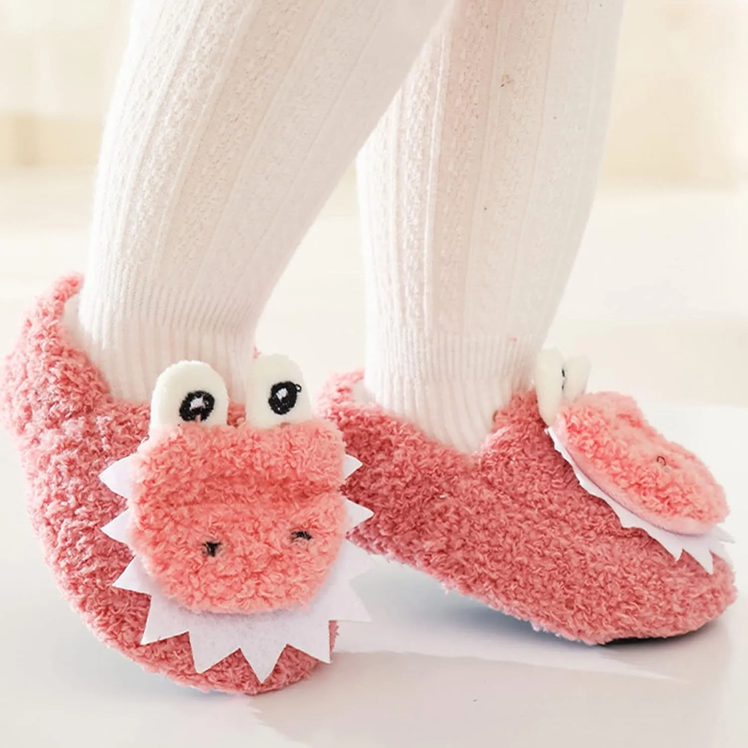 Toddler Girl Dressing Shoes Baby Shoes Floor Thickened in Winter Children Cartoon Boys Canvas Slip on Shoes