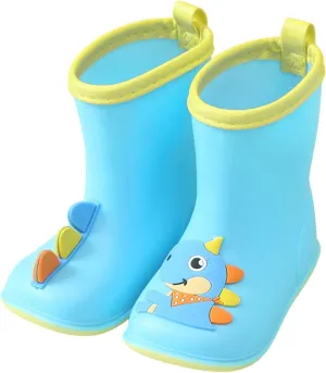 Toddler Kids Cartoon Animal Print Rain Boots Baby Water Shoes EVA Soft Outdoor Kids Rain Boots for Toddler Girl Fashion