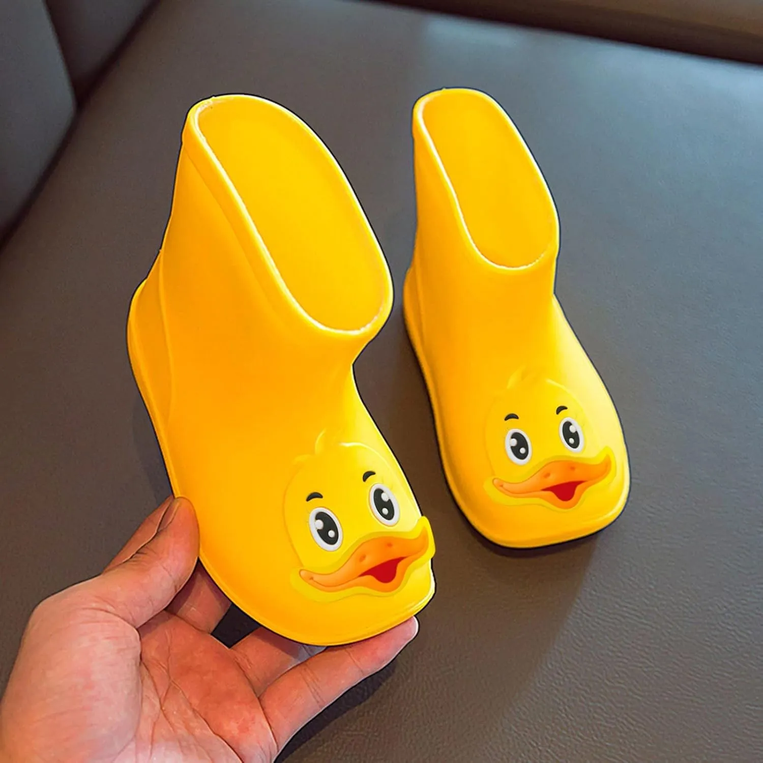 Toddler Kids Rain Boots Baby Girls Boys Cartoon Duck Print Fashion Casual Rain Rubber Boots Boots Big Kids
