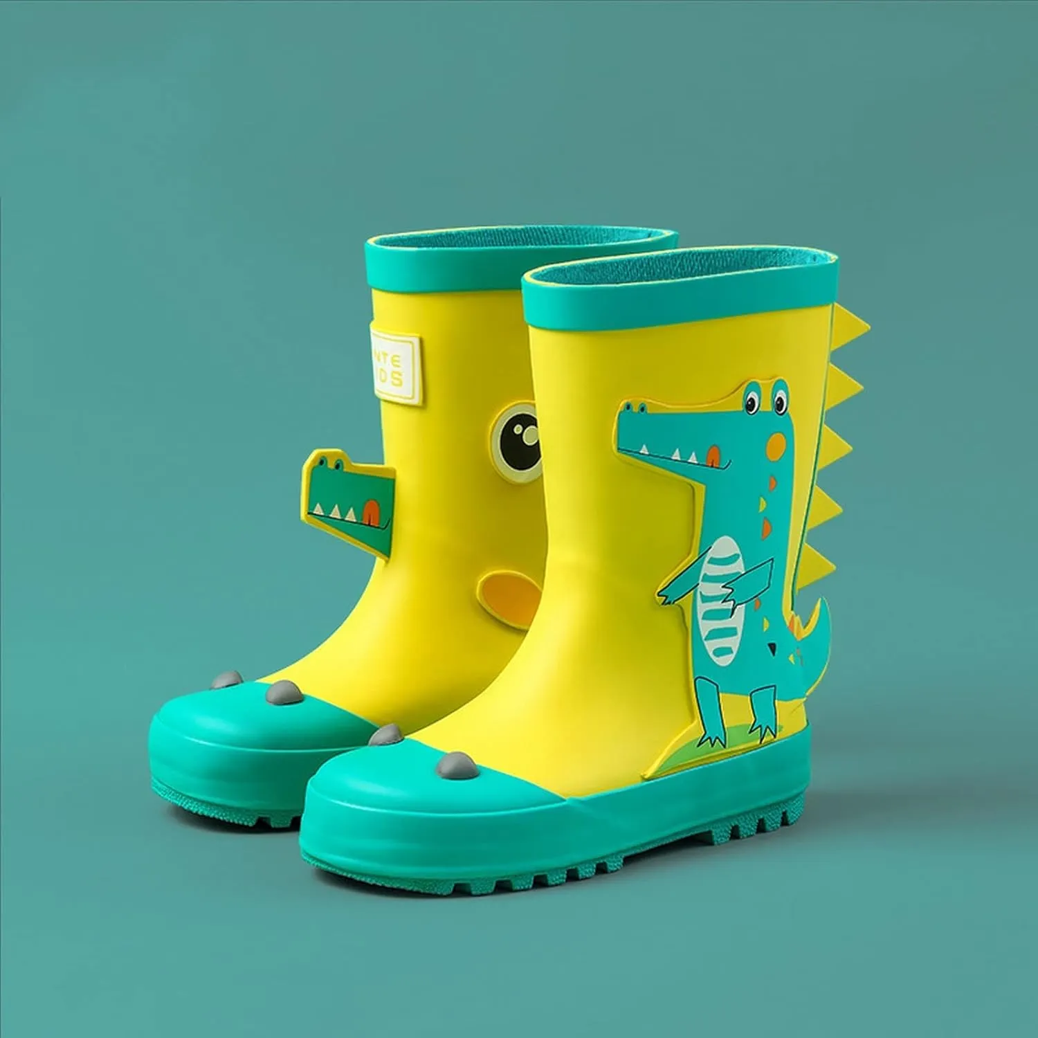 Toddler Kids Rain Boots Shoes Boys Girls Water Shoes Baby Cartoon Dinosaur Print Summer Fall Rain Boots Toddler Booties