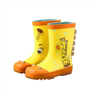 Toddler Kids Rain Boots Shoes Boys Girls Water Shoes Baby Cartoon Dinosaur Print Summer Fall Rain Boots Toddler Booties