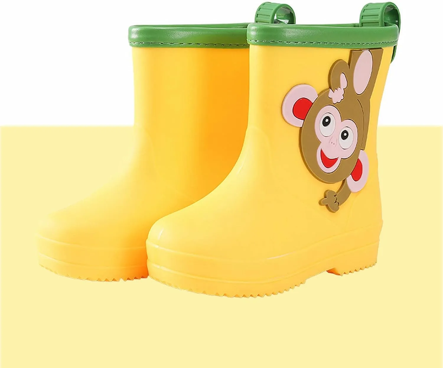 Toddler Rain Boots Boys Girls Giraffe Cartoon Rain Boots Kids Short Rainboots Easy-on Lightweight and Waterproof