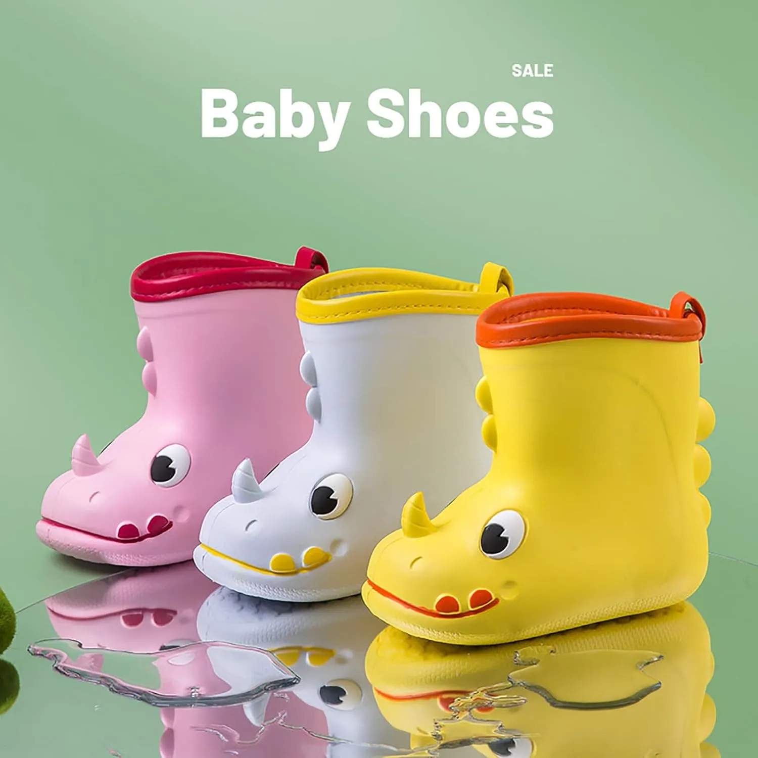 Toddler Rain Boots Cute Patterns EVA Baby Outdoor Shoes Rain Boots For Toddlers Boys Rubber Boots Waterproo Boots