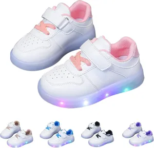 Toddler Sole Rubber Glitter Sneakers No Lace Flat Non First Walking Sport Shoes Baby Boys Girls Cute Breathable Shoes