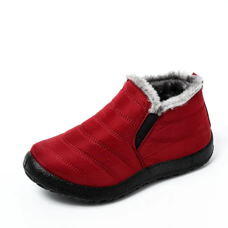 Unisex Waterproof and Lightweight Plush Quilted Ankle Boots