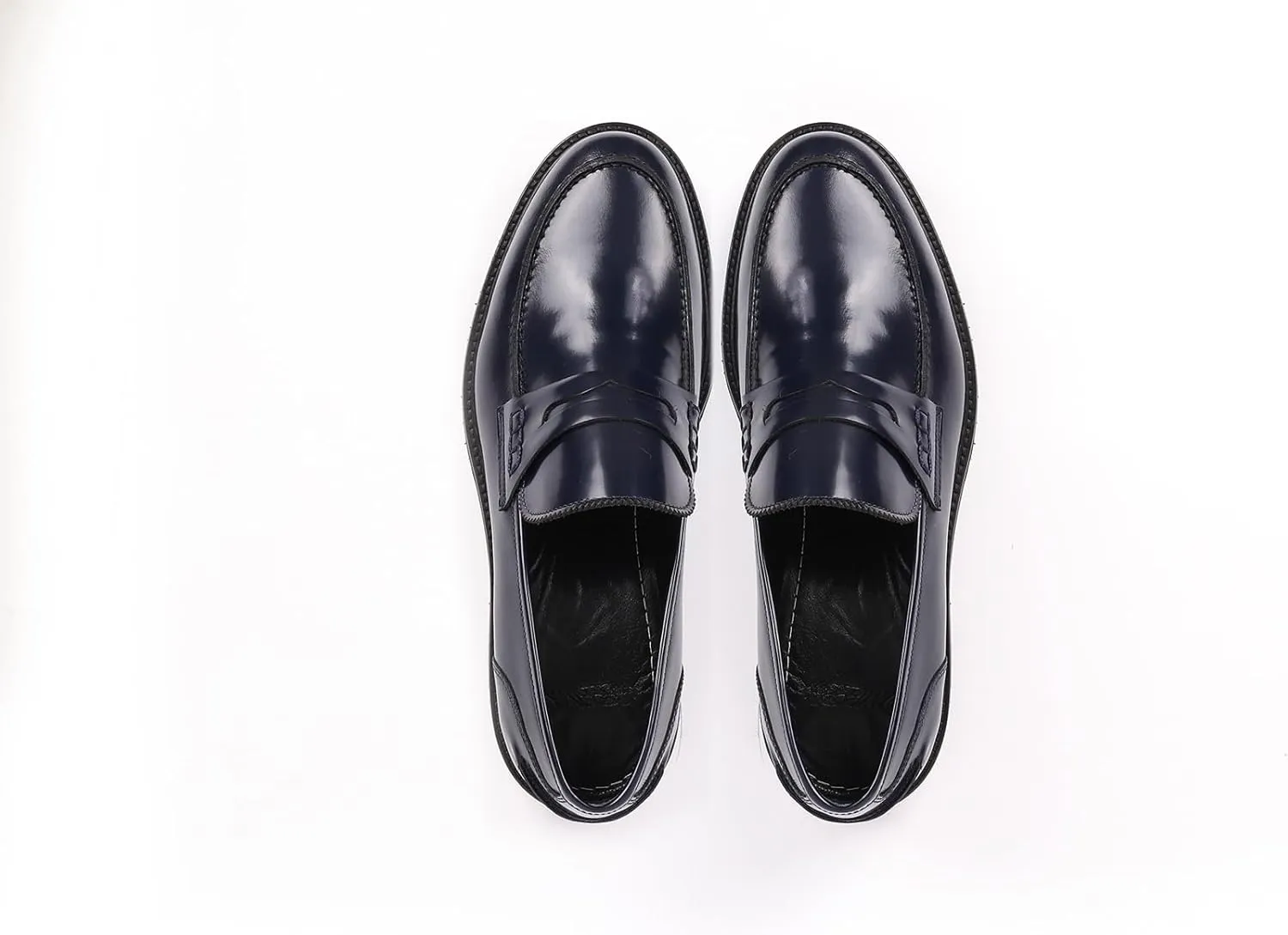 vella pais VELLAPAIS Tavro Leather Penny Loafers