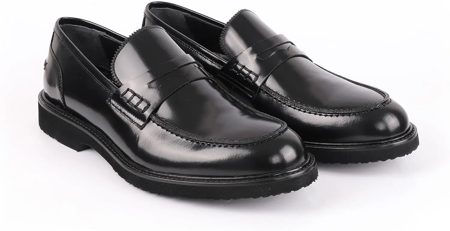 vella pais VELLAPAIS Tavro Leather Penny Loafers