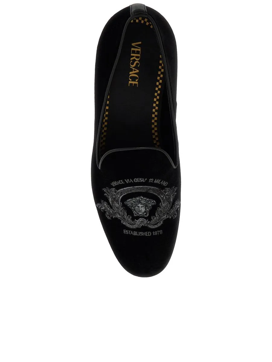 Velvet Medusa Loafers