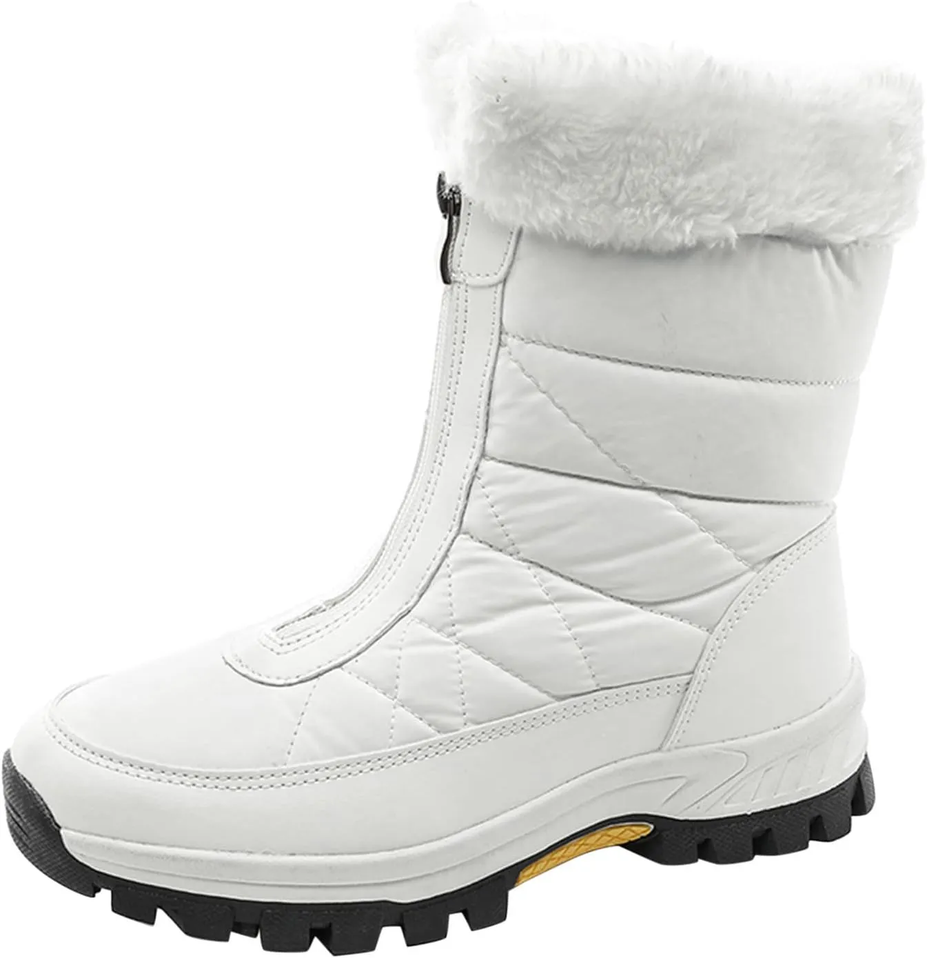 Winter Boots for Women Ankle Snow Booties Warm Fur Lined Winter Boots Anti Slip Lug Sole Waterproof Hiking Boots