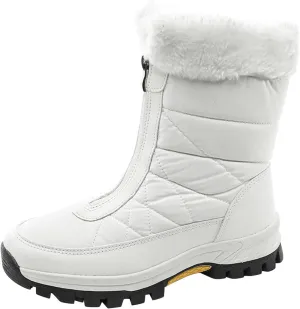 Winter Boots for Women Ankle Snow Booties Warm Fur Lined Winter Boots Anti Slip Lug Sole Waterproof Hiking Boots