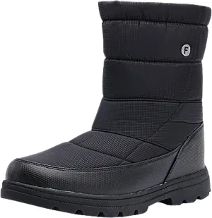 Winter Boots for Women Slip On Comfortable Mid Calf Winter Boot Waterproof Outdoor Fur Lined Hiking Shoes
