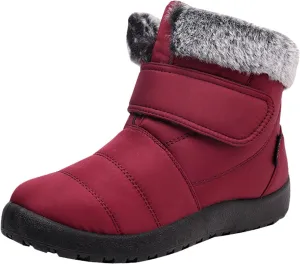 Winter Boots for Women Warm Fur Lined Boots Waterproof Non Slip Outdoor Boot Hook Loop Fashion Womens Booties
