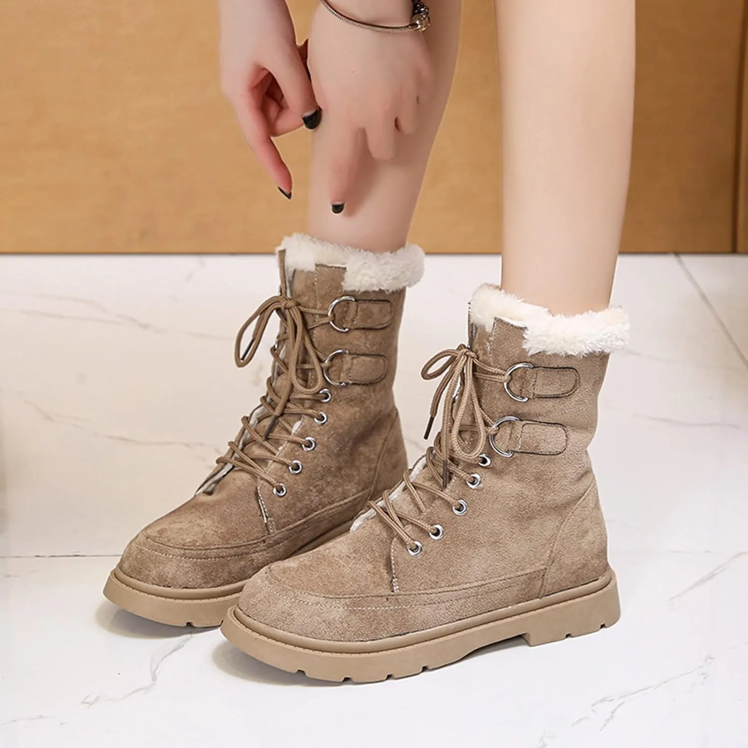 Winter Boots for Women Waterproof Size 12 Womens Black Winter Snow Boots Winter Work Boots for Women Waterproof Snow Zapatos De Mujer Para El Frio Y Nieve Botas Nieve Para Mujer