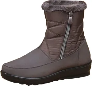 Winter Boots for Women Waterproof Snow Non Slip with Side Zipper Womens Winter Boots Wide Ankle Women Snow Boots 7 Wide Black Ankle Boots for Women Low Heel Winter Womens Insulated Waterproof Boots