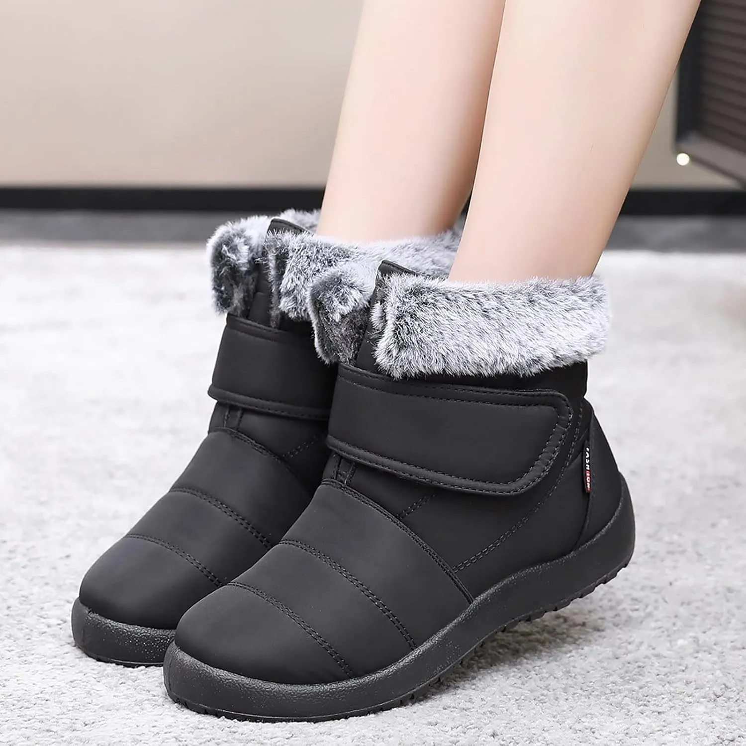 Winter Boots for Women Waterproof Snow Wide Width Women Snow Boot Womens Size 9 Winter Boots Zip Up Winter Boots for Women Waterproof Botas Para Mujer De Invierno De Vestir Elegantes Con Tacon