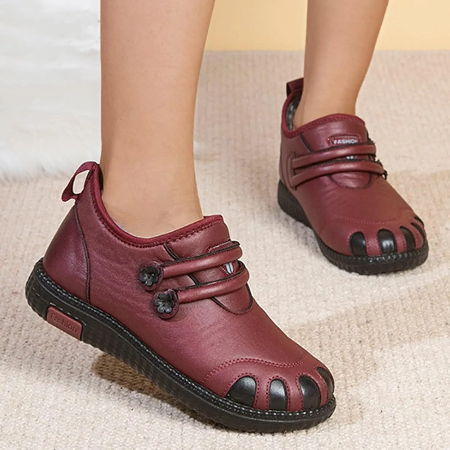 Winter Snow Boots for Women Wide Calf Women's Classic Non-Slip Ankle Snow Boots Black Winter Boots 8.5 Women Outdoor Boots Women Rubber Botas Invierno Mujer Nieve