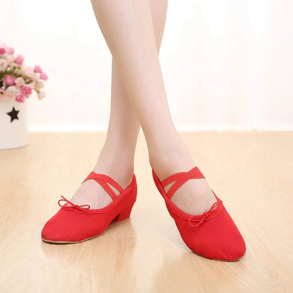 Women Ladies Dancing Prom Ballroom Latin Ballet Dance Singles Shoes Taupe Heels Women