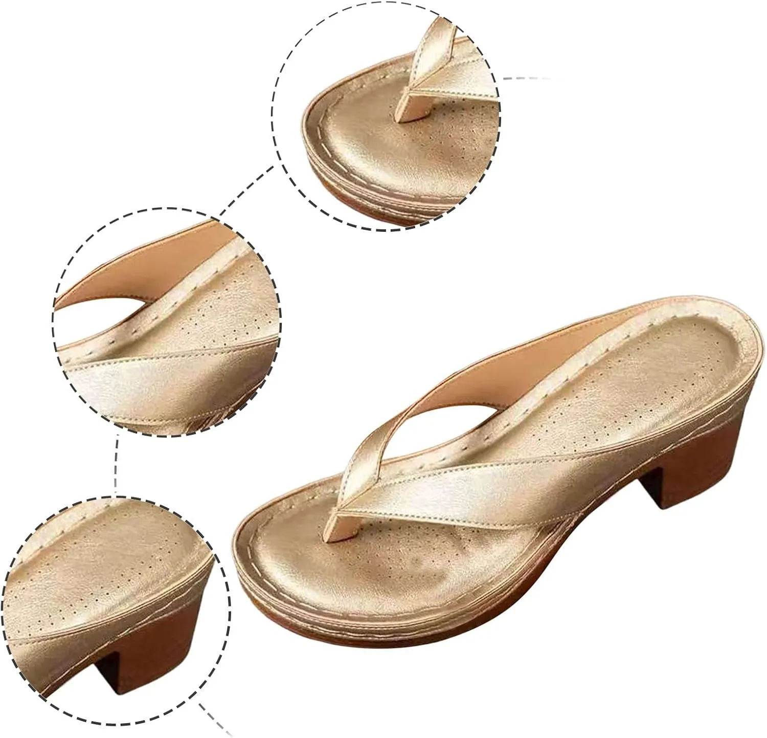 Womens Chunky Low Heels Slides Sandals, Comfortable Open Toe Heeled Sandals Strappy Block Heels Dress Shoes for Wedding Bridal Evening Party Prom