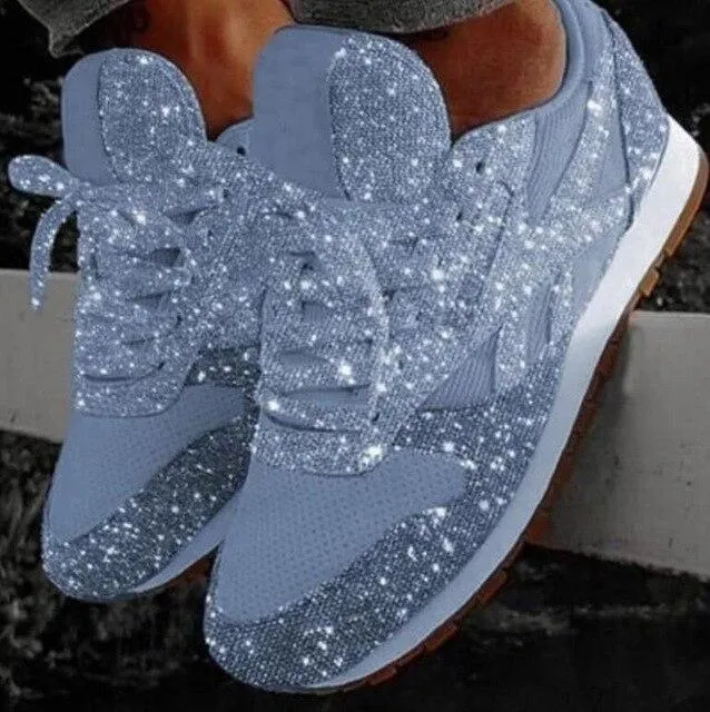 Women's Crystal Platform Sneakers