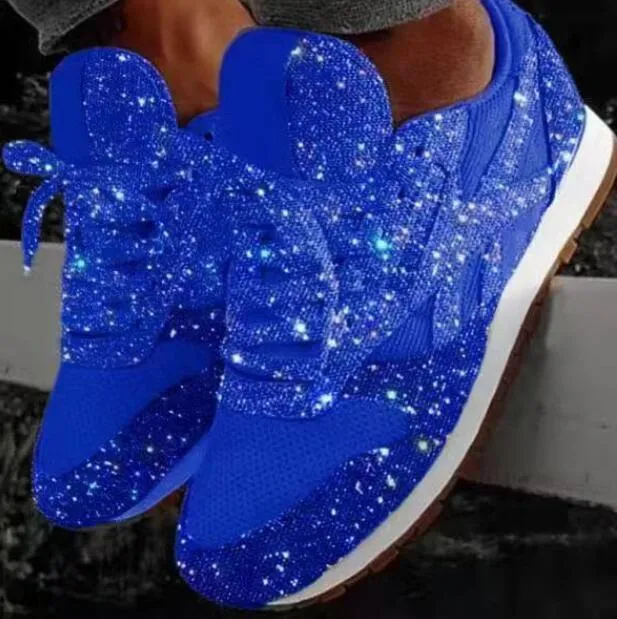 Women's Crystal Platform Sneakers