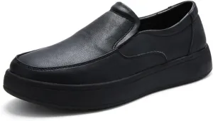 Womens Moccasins, Comfortable Slip-On Non-Slip Breathable Leather Nurse Shoe, Air Cushion Orthopedic Loafers Work Shoes, for Doctors, Healthcare Providers